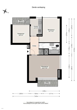 Floorplan - Hora Siccamasingel 313, 9721 HJ Groningen